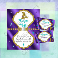 Pregnant Mermaid Baby Shower Diaper Raffle Set