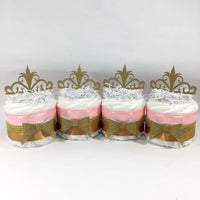 Pink & Gold Royal Princess Mini Diaper Cake Set