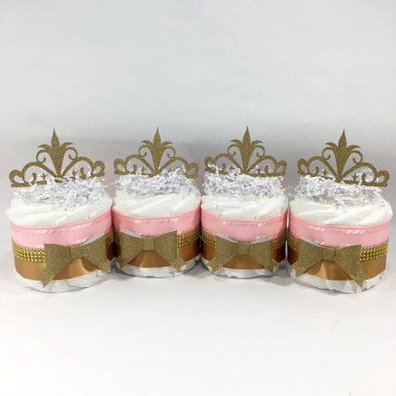 Pink & Gold Royal Princess Mini Diaper Cake Set