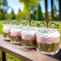 Pink & Gold Royal Princess Mini Diaper Cakes