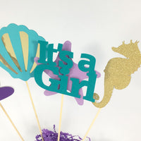 Mermaid Baby Shower Centerpiece Sticks