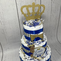 Little Prince Diaper Cake, Blue, Gold