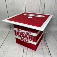 Red & White Graduation Card Box