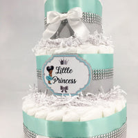 Robin & Silver Little Princess Baby Shower Diaper Cake