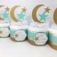 Moon and Stars Diaper Cake Centerpieces