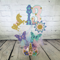 Unicorn Girl Birthday Party Centerpiece