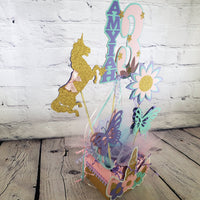 Unicorn Birthday Centerpiece - Lavender, Pink, Aqua, Gold