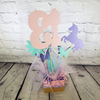 Unicorn Birthday Centerpiece - Lavender, Pink, Aqua, Gold