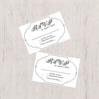 White and Silver Diamond Wedding Invitation