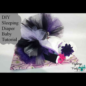 How to Make  Sleeping Diaper Baby with Tutu