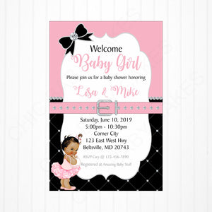 Girl Baby Shower Invites