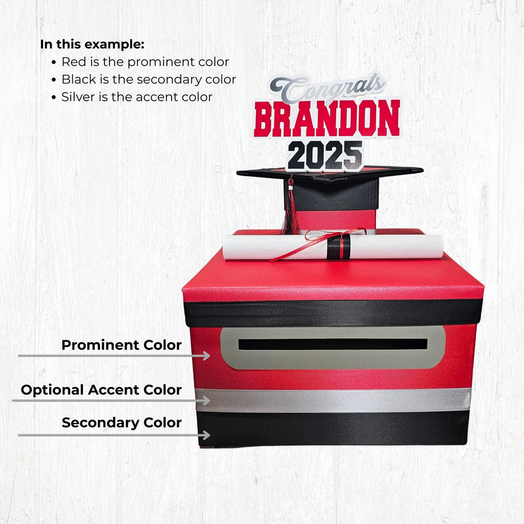 Maroon Graduation Card Box