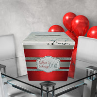 Red & Silver Birthday Card Box
