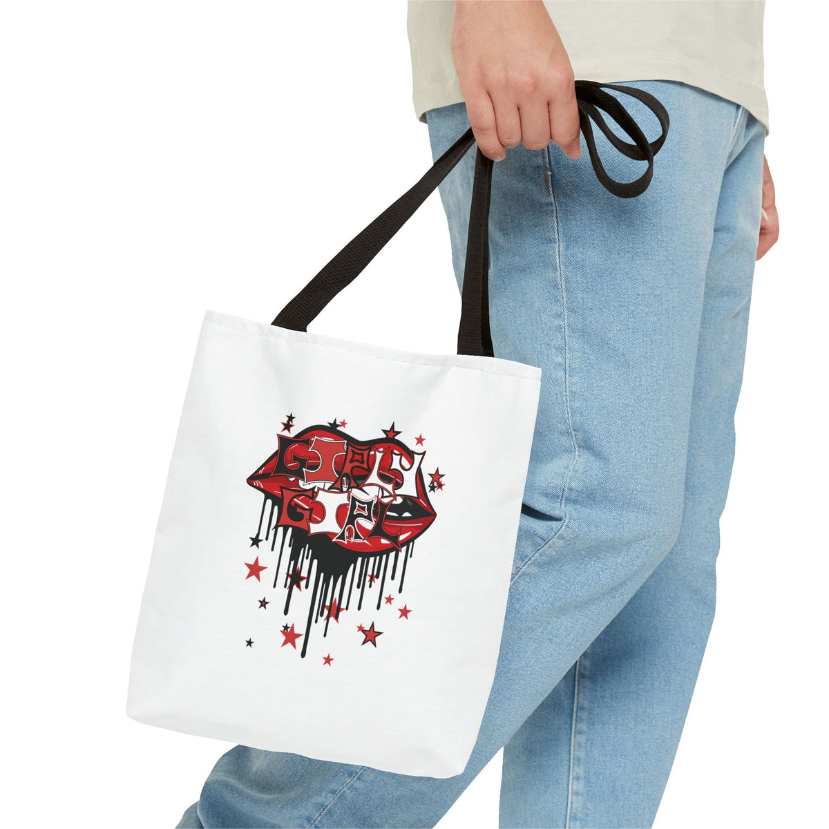 Red Girly Girl Tote Bag
