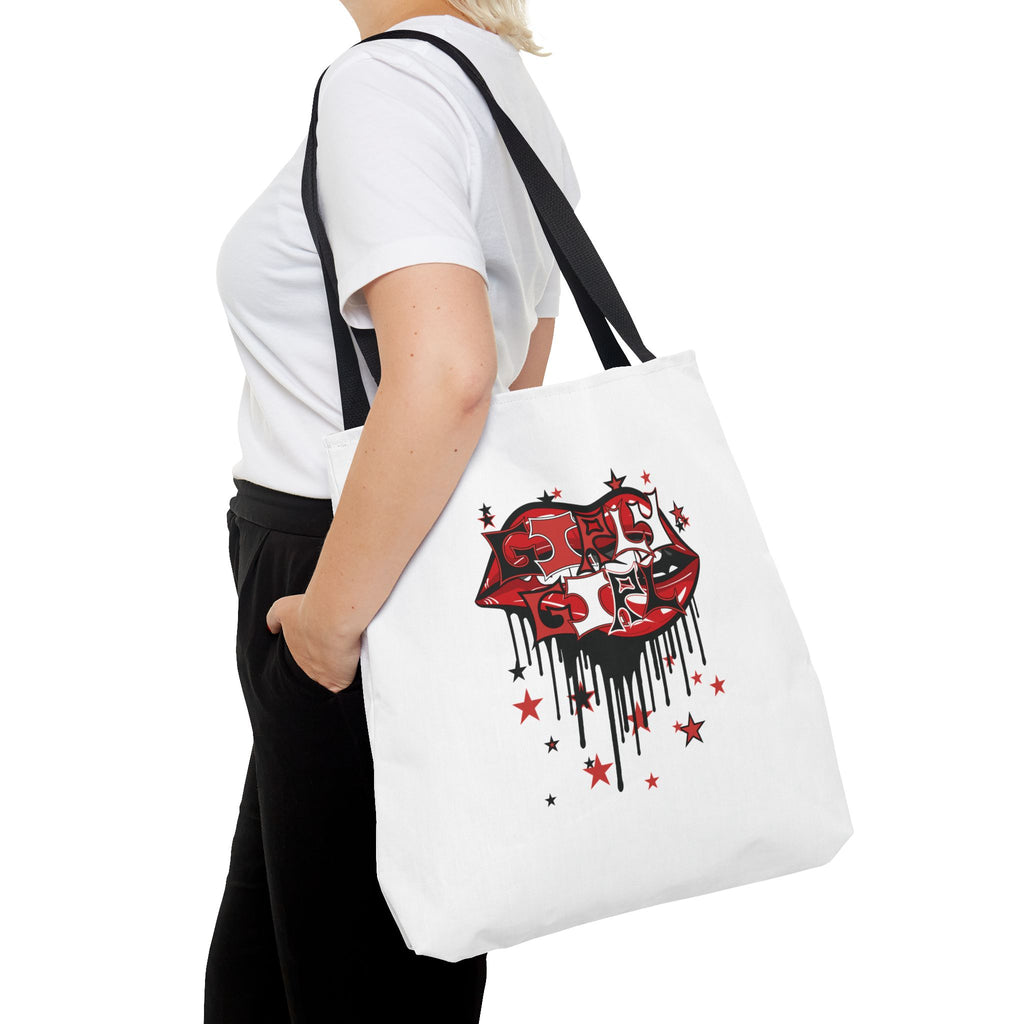 Red Girly Girl Tote Bag