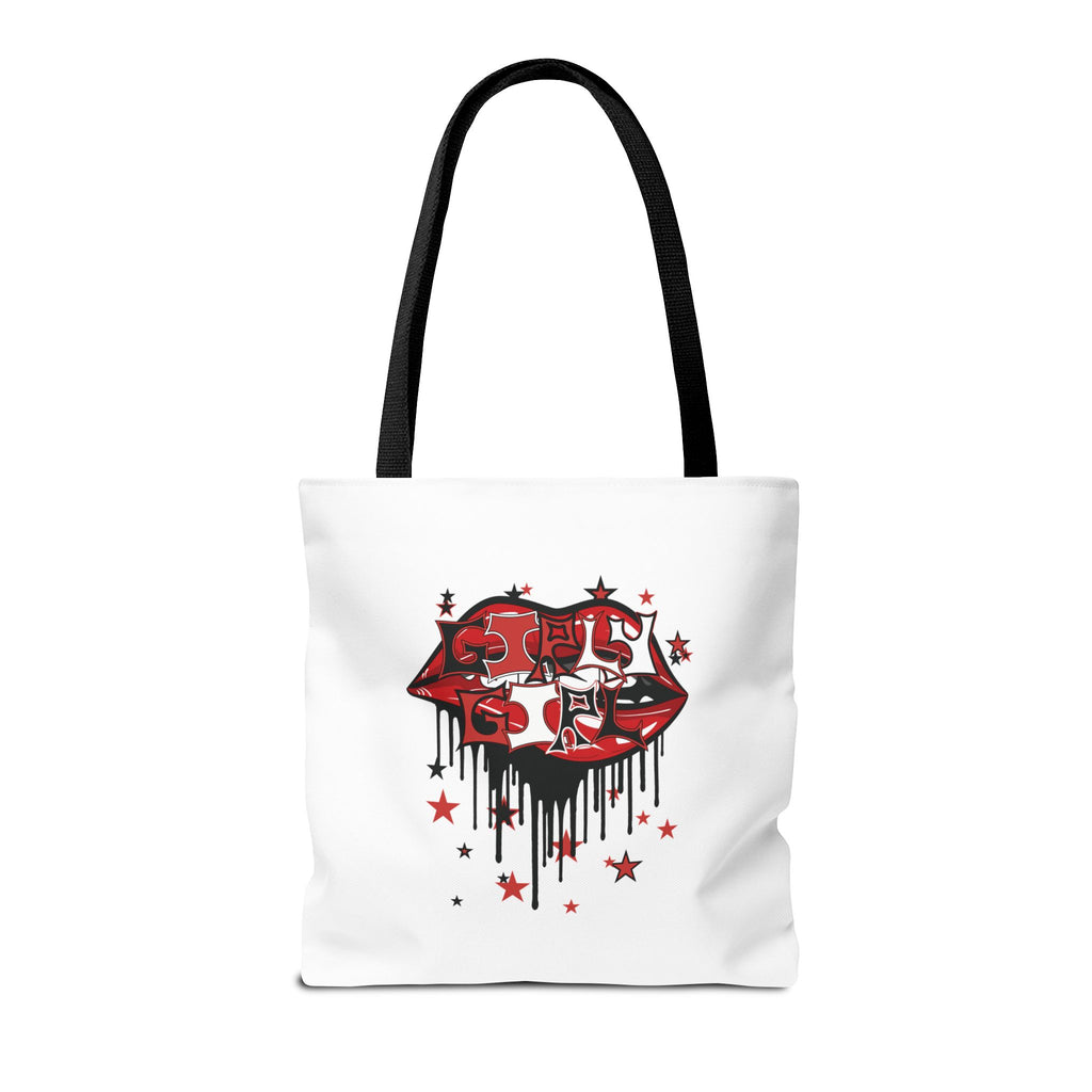 Red Girly Girl Tote Bag