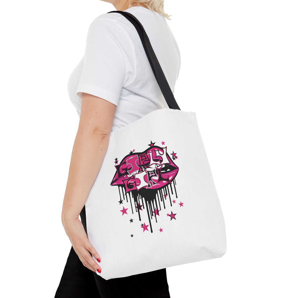 Pink Girly Girl Tote Bag