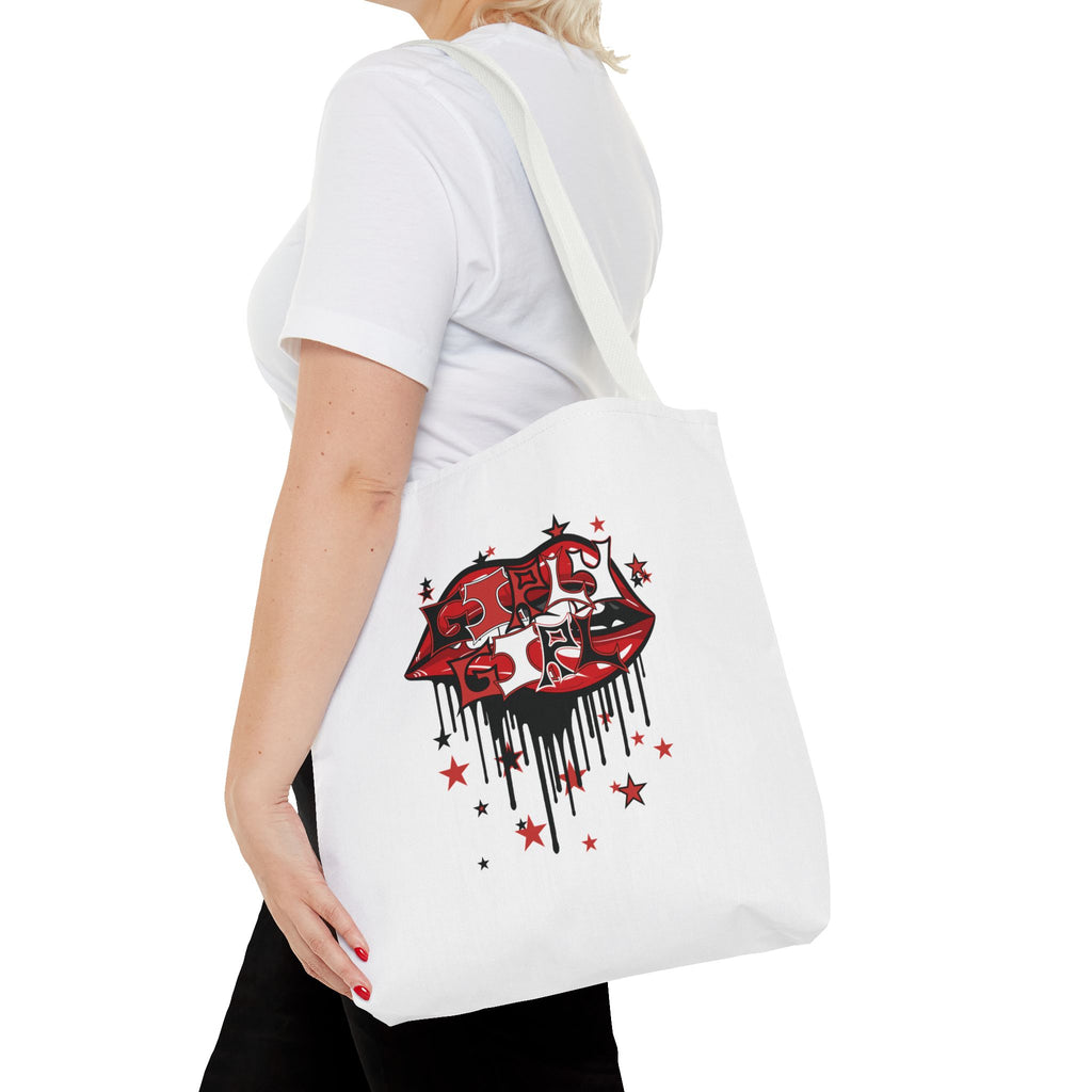 Red Girly Girl Tote Bag