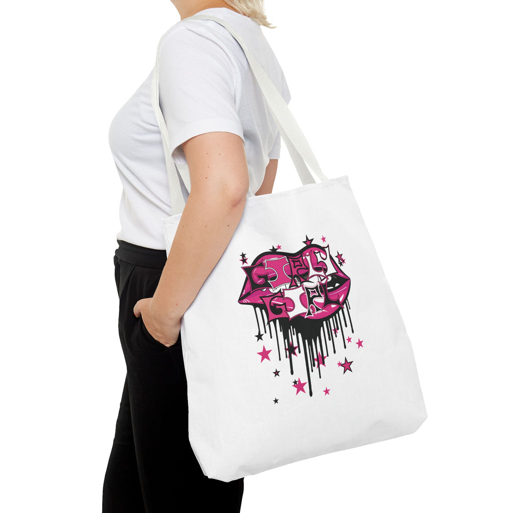 Pink Girly Girl Tote Bag