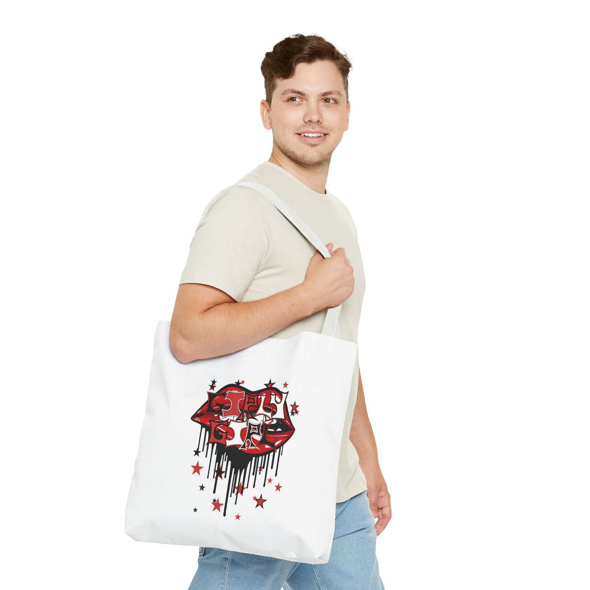 Red Girly Girl Tote Bag
