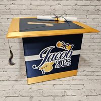 Navy, Old Gold, & White Large Graduation Card Box
