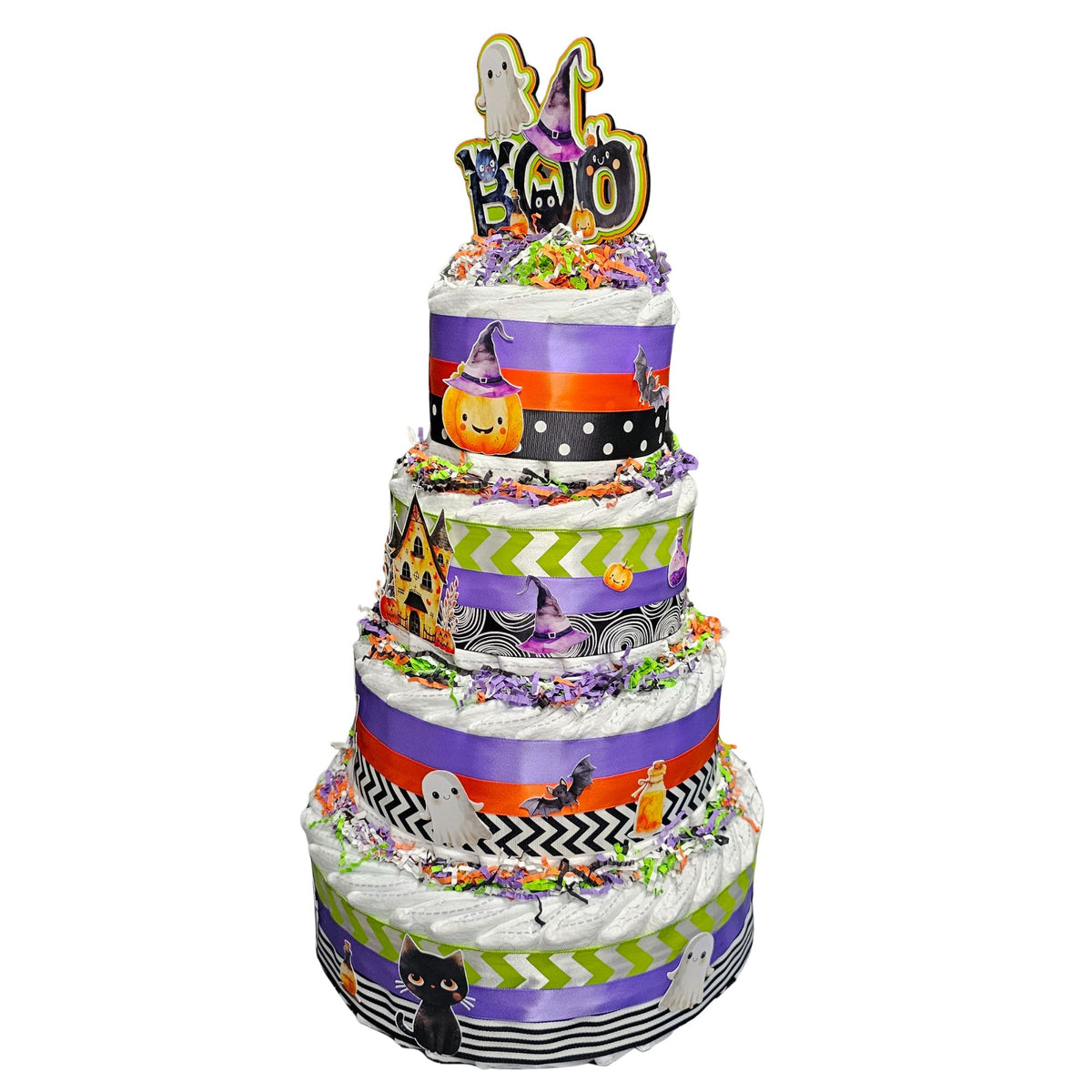 Halloween Baby Shower Diaper Cake Centerpiece