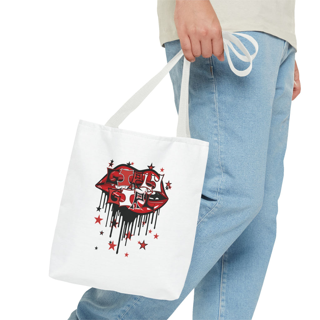 Red Girly Girl Tote Bag