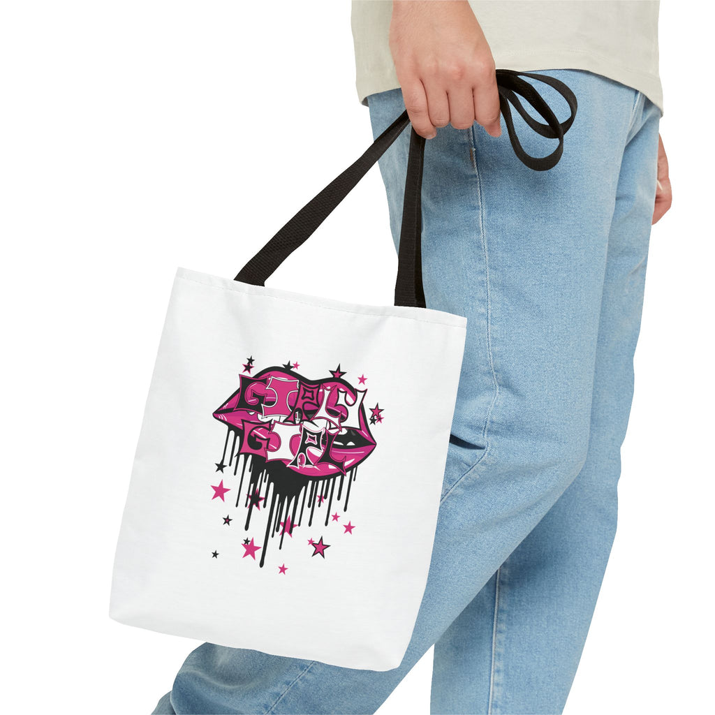 Pink Girly Girl Tote Bag