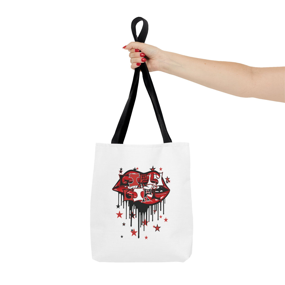 Red Girly Girl Tote Bag