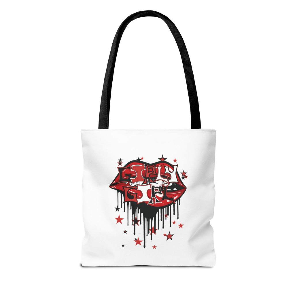 Red Girly Girl Tote Bag