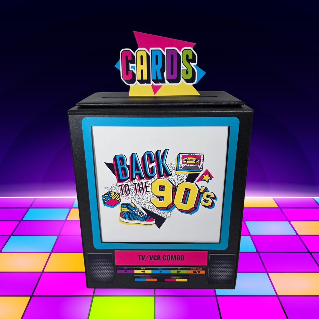 90s Retro TV Card Box