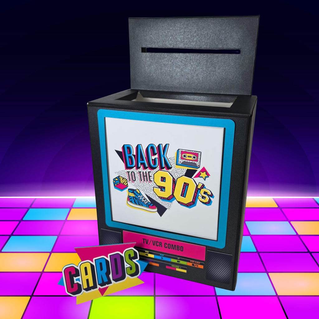 90s Retro TV Card Box
