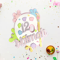 Paint Palette 3D Birthday Cake Topper
