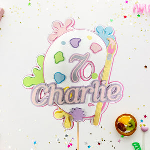 Paint Palette 3D Birthday Cake Topper