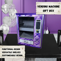 Purple and Silver Vending Machine Gift Box
