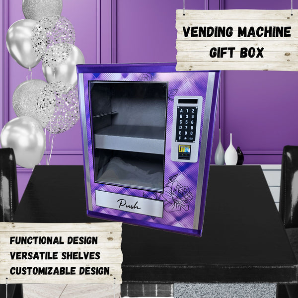 Purple and Silver Vending Machine Gift Box