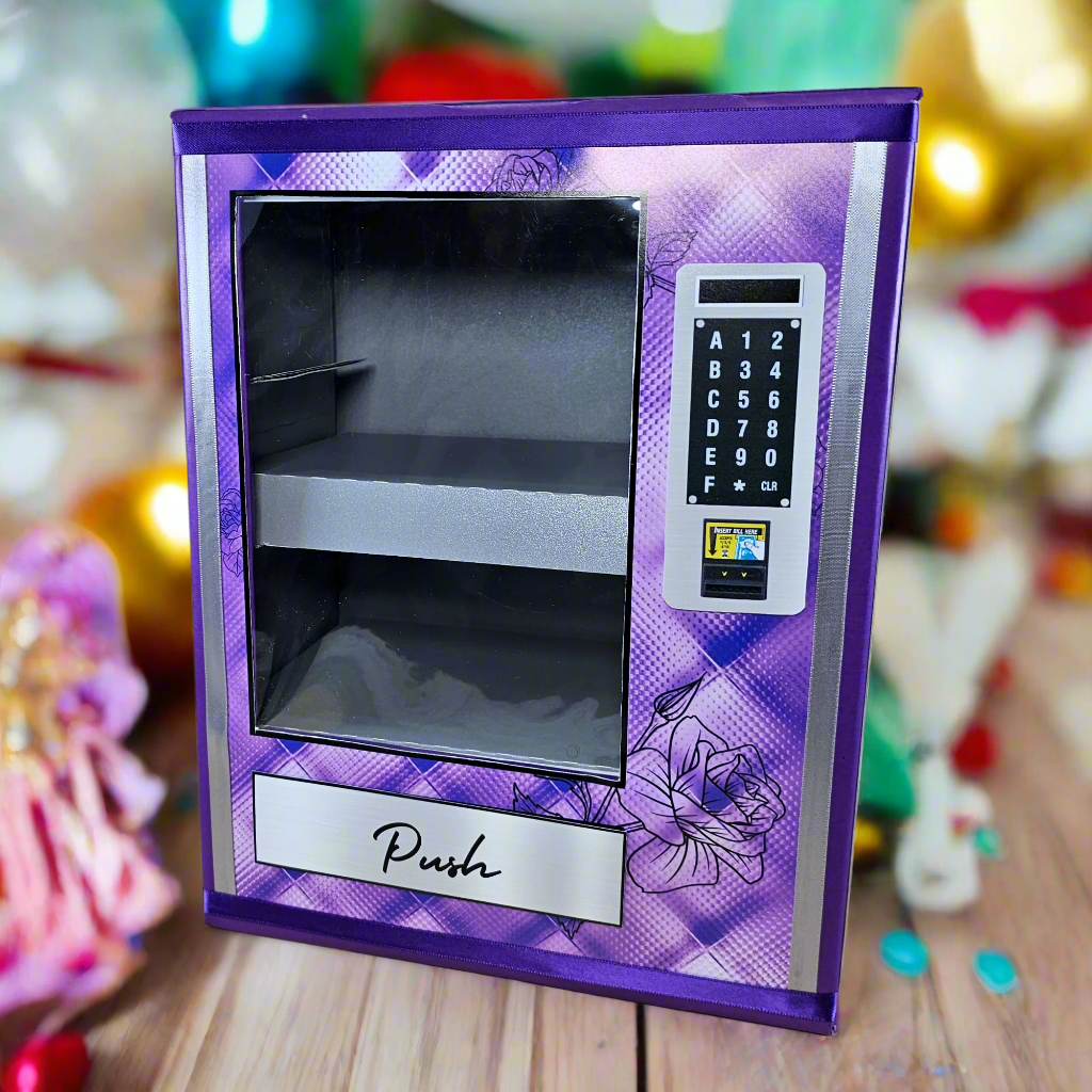 Vending Machine Gift Box - Purple and Silver