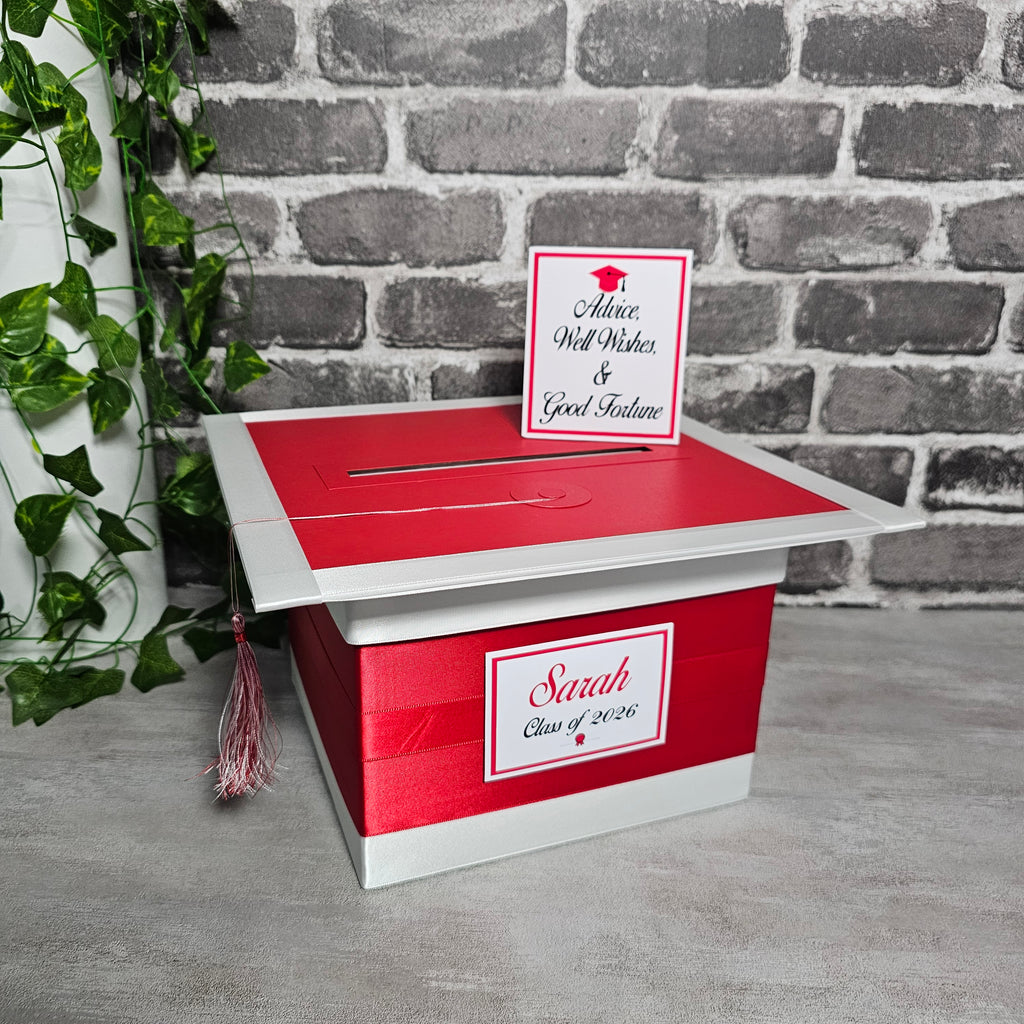 Graduation Advice and Money Box, Red, White