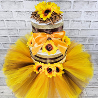 Sunflower Garden Tutu Diaper Cake
