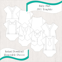 Baby Shirt SVG Template
