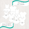 Baby Dress SVG Template