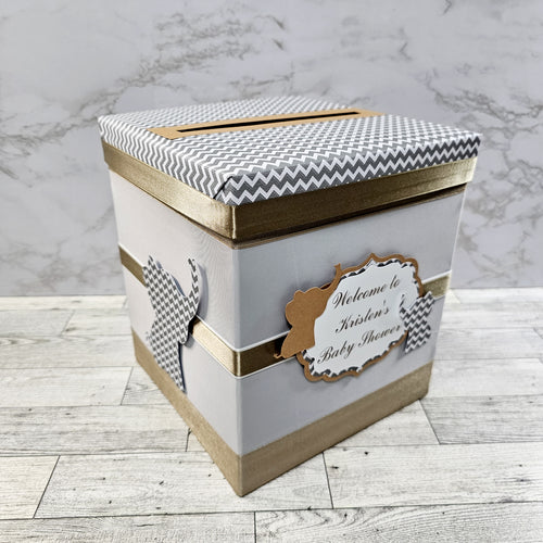 Baby Elephant Baby Shower Card Box