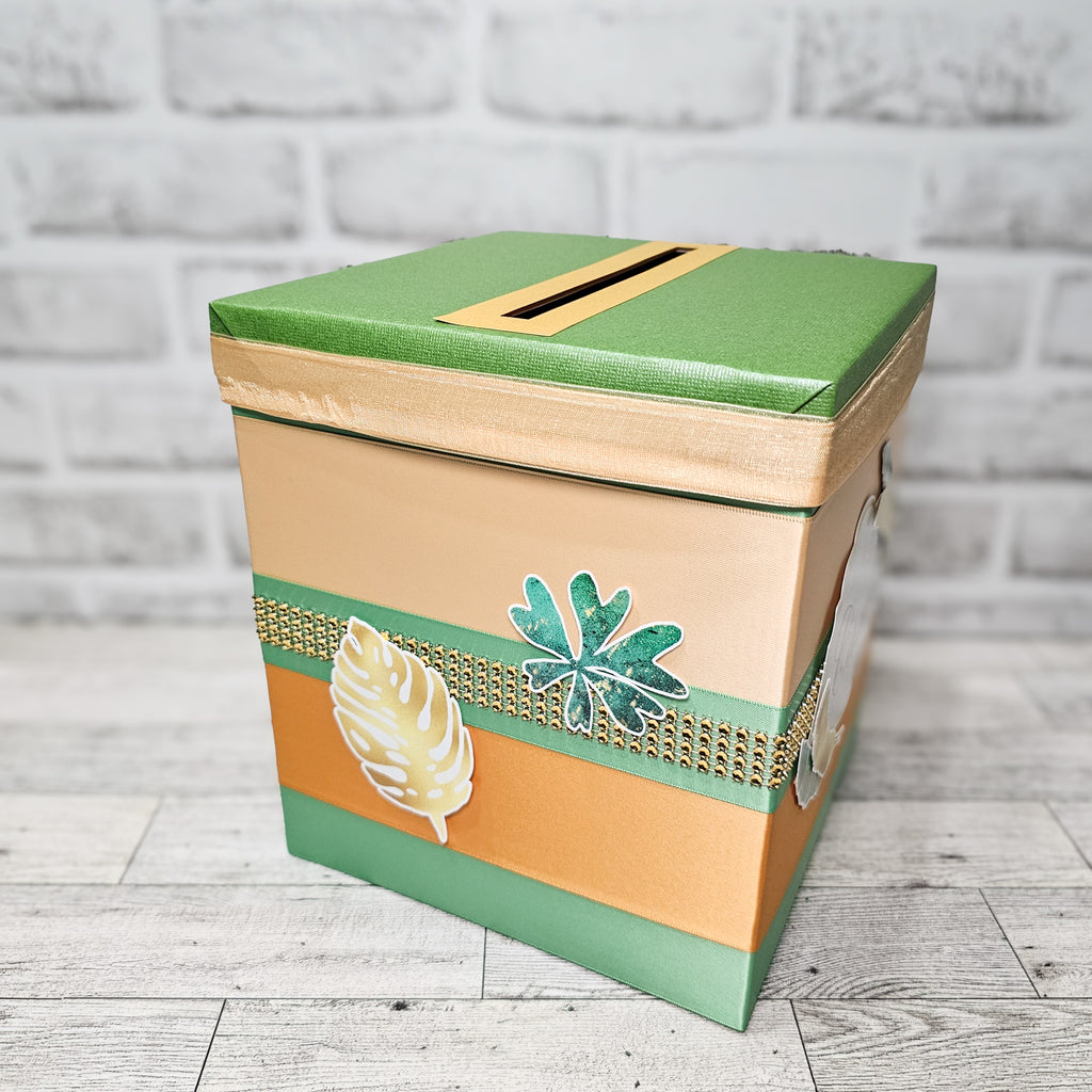 Sage & Gold Gender Neutral Baby Shower Card Box
