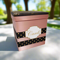 Rose Gold & Black Birthday Card Box