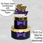 Birthday 3D Paper Cake SVG Cutting Files
