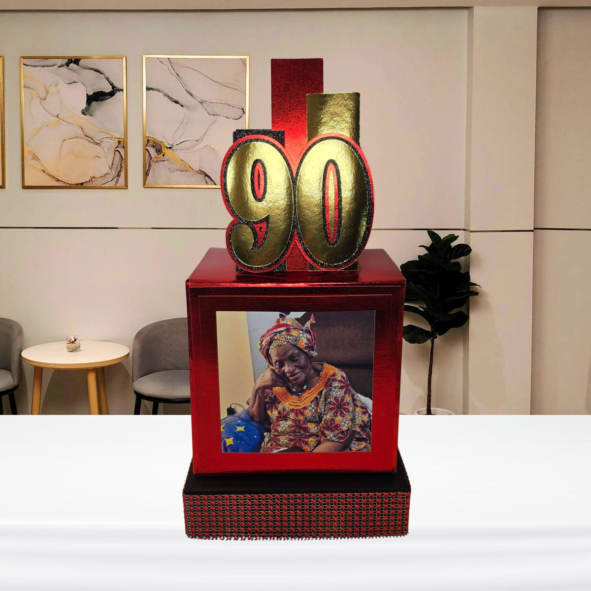 Birthday Photo Box Table Centerpiece