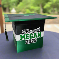 Black, Green, White Graduation Card Box
