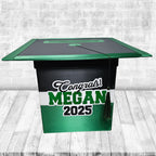 Black, Forest Green and White Graduation Card Box, Style 5