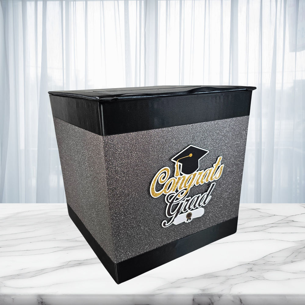 Black and Gold Graduation Card Box