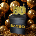Black and Gold Birthday Party Card Box